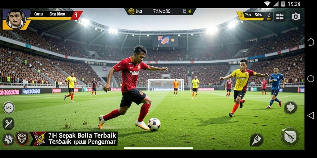 Tampilan gameplay <strong>71H</strong> yang mendebarkan dan penuh aksi sepak bola.