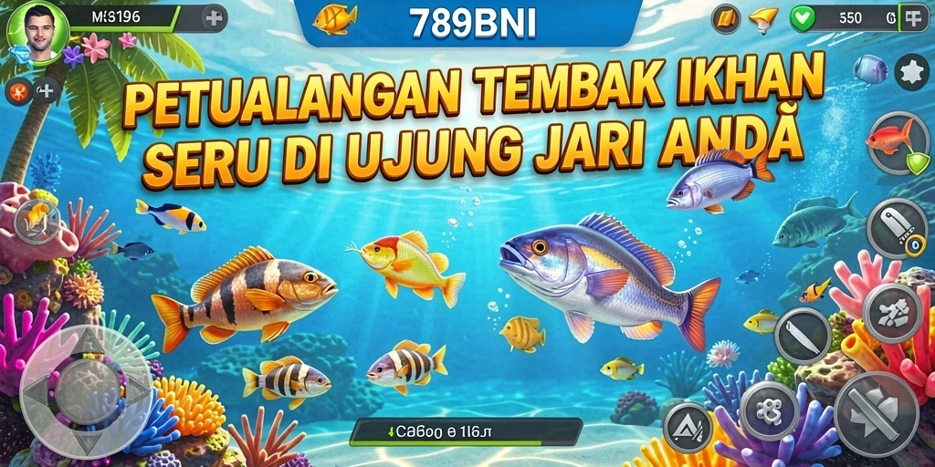Tangkapan layar gameplay Tembak Ikan yang seru di 789BNI.