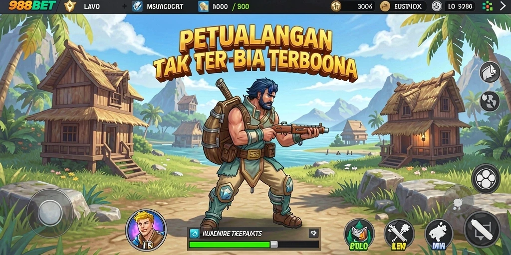 Gambar utama gameplay 988BET yang menampilkan dunia terbuka yang luas.