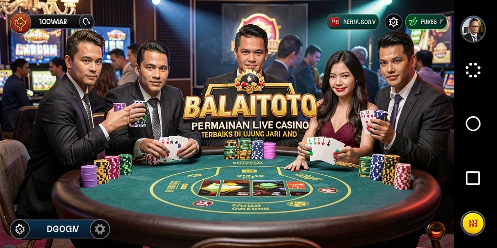 Tampilan gameplay Live Casino di BALAITOTO yang langsung dan mendebarkan.