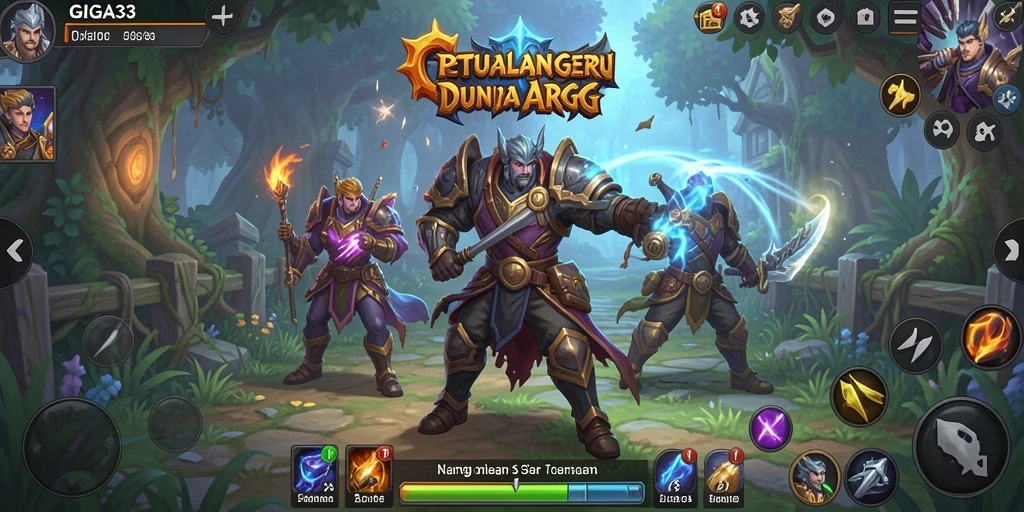 Screenshot GIGA33 menunjukkan aksi pertempuran seru dalam gameplay ARPG.