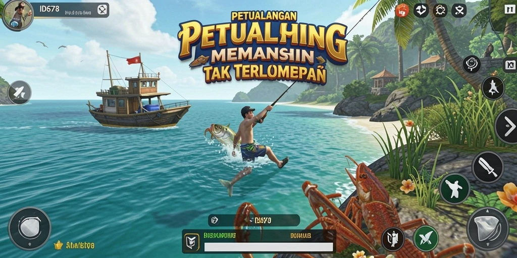 Tangkapan ikan luar biasa dalam gameplay ID678.