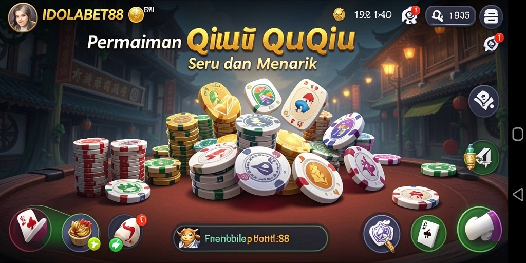 Screenshot gameplay QiuQiu IDOLABET88 yang menarik dan mendebarkan.
