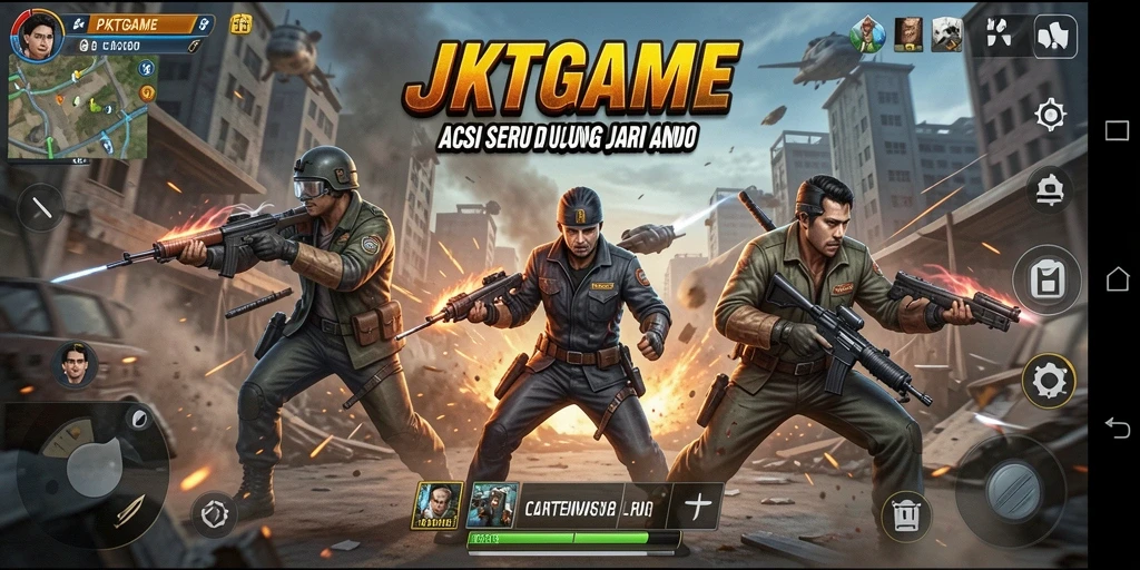 Tampilan gameplay seru JKTGAME dengan aksi mendebarkan.