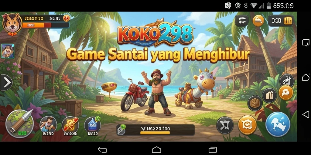 Screenshot gameplay KOKO288 menampilkan level yang menantang dan grafis yang cerah.