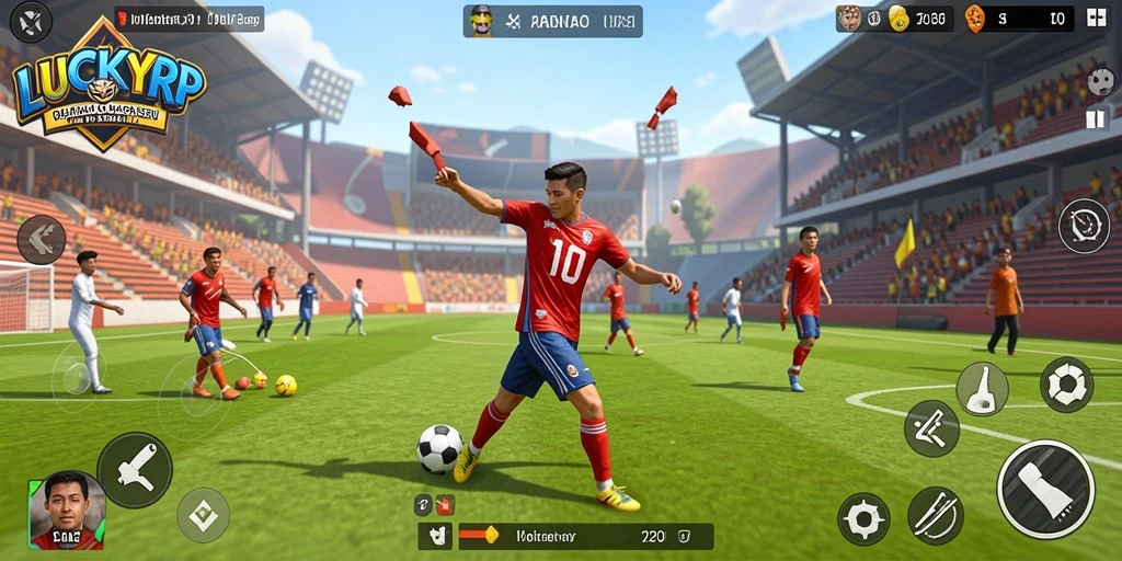 Screenshot gameplay <strong>LUCKYRP</strong> yang menunjukkan aksi olahraga yang seru.