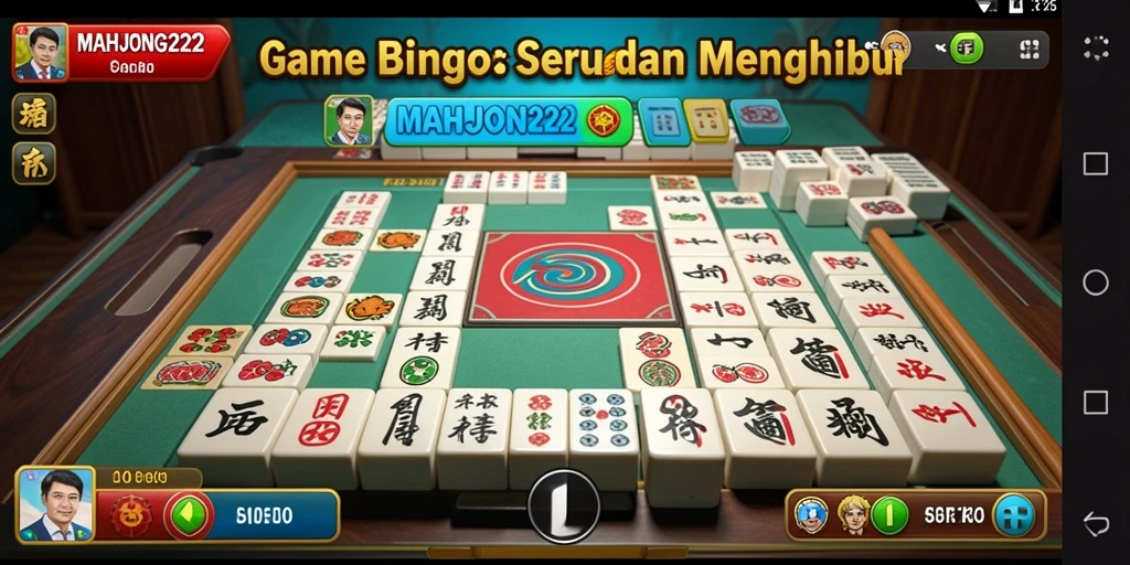 Tampilan gameplay seru di MAHJONG222 dengan elemen Bingo yang menarik.