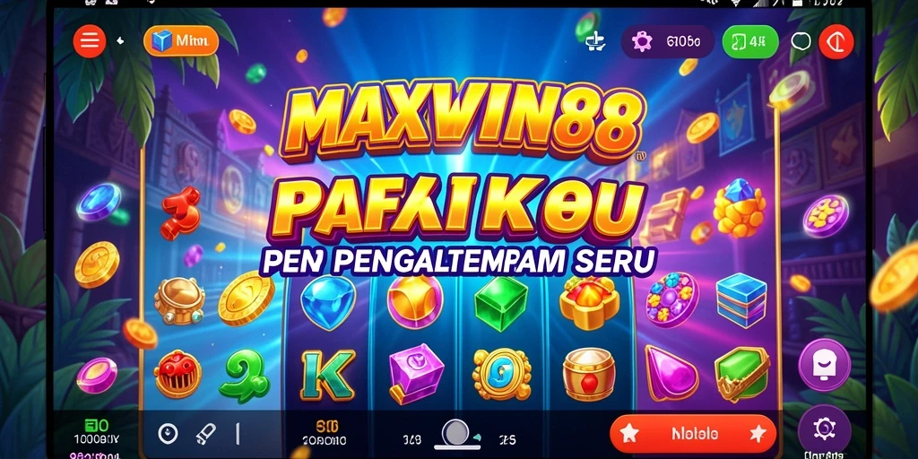 Screenshot gameplay MAXWIN88 yang menunjukkan mesin slot dengan berbagai tema.