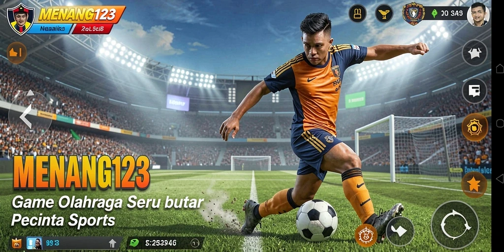 Tangkapan layar game MENANG123 menunjukkan aksi seru dalam pertarungan olahraga.