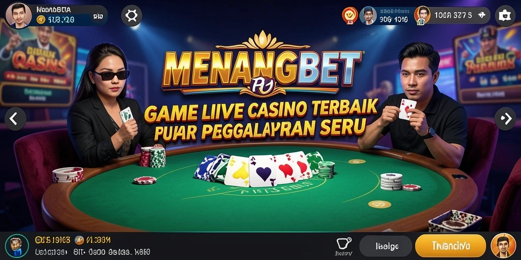 Tampilan screenshot MENANGBET dengan dealer langsung dan permainan seru.