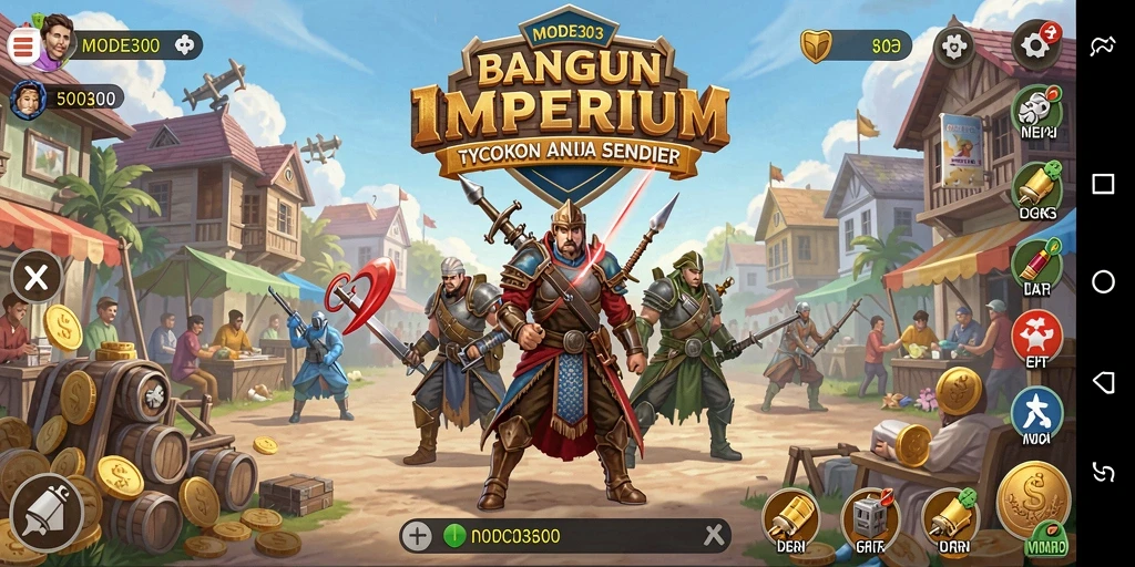 Tampilan gameplay Tycoon yang menarik dan penuh warna di MODE303.