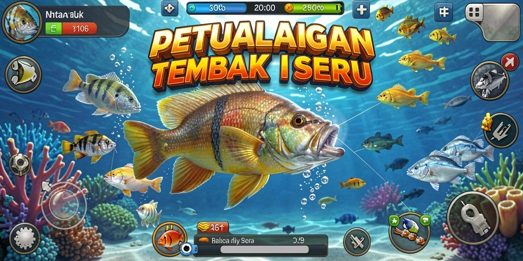 Tampilan gameplay N06 yang menarik saat menembak ikan.
