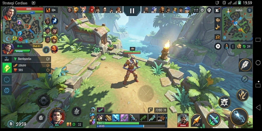 Tampilan dinamis dari gameplay S9S9 yang menantang.