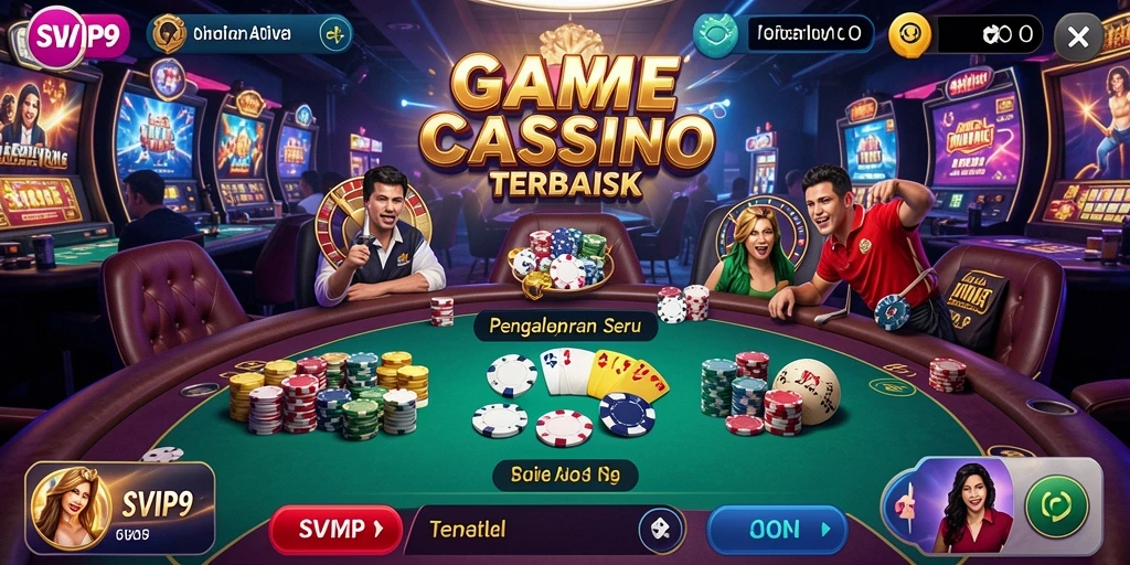 Screenshot gameplay SVIP9 yang menampilkan suasana Live Casino yang mendebarkan.