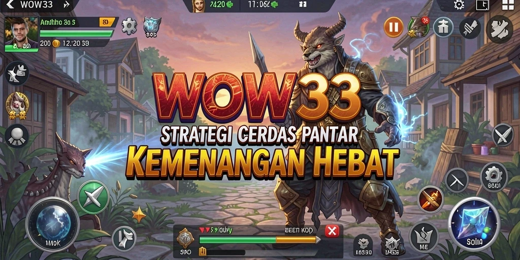 Tampilan gameplay WOW33 yang menampilkan pertempuran strategi yang mendebarkan.