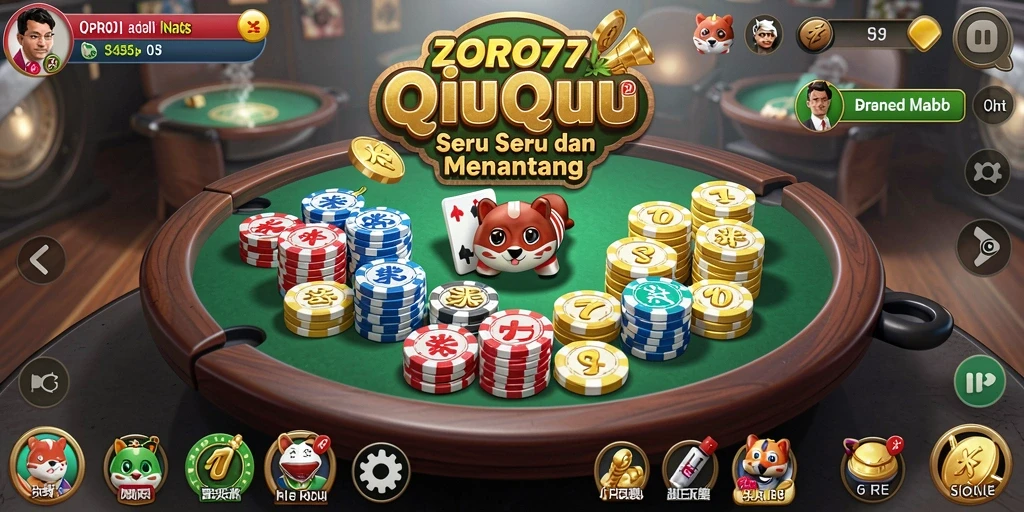 Tangkapan layar gameplay ZORO77 menampilkan aksi QiuQiu yang mendebarkan.